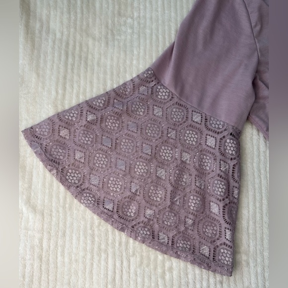 Zac & Rachel Purple Lace Bell Sleeve Size 1X - Picture 6 of 10